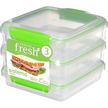 Lunch Box Portapanini 450ml - 3 Pezzi Impilabili Senza BPA, Colorati | Ideale Per Scuola E Ufficio - Foto 3