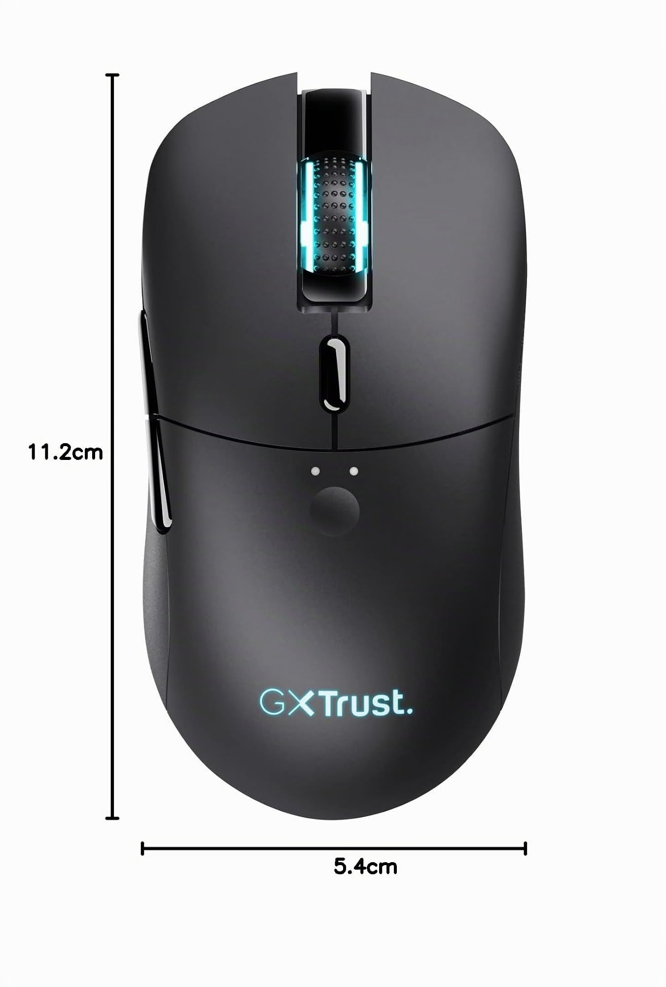 Trust Gaming GXT 980 Redex Mouse Gaming Wireless Ricaricabile, 200-10.000 DPI, RGB, 6 Pulsanti Programmabili, Ricarica via Cavo Type C, per PC, Laptop, Computer - Nero