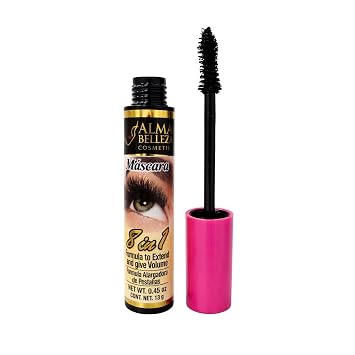 Rimel 8 en 1 Mascara 13g (8 IN 1 Mascara) - Formula to Extend and Add Volume (5 Pack) - Black - Premium by Alma Belleza Cosmetics