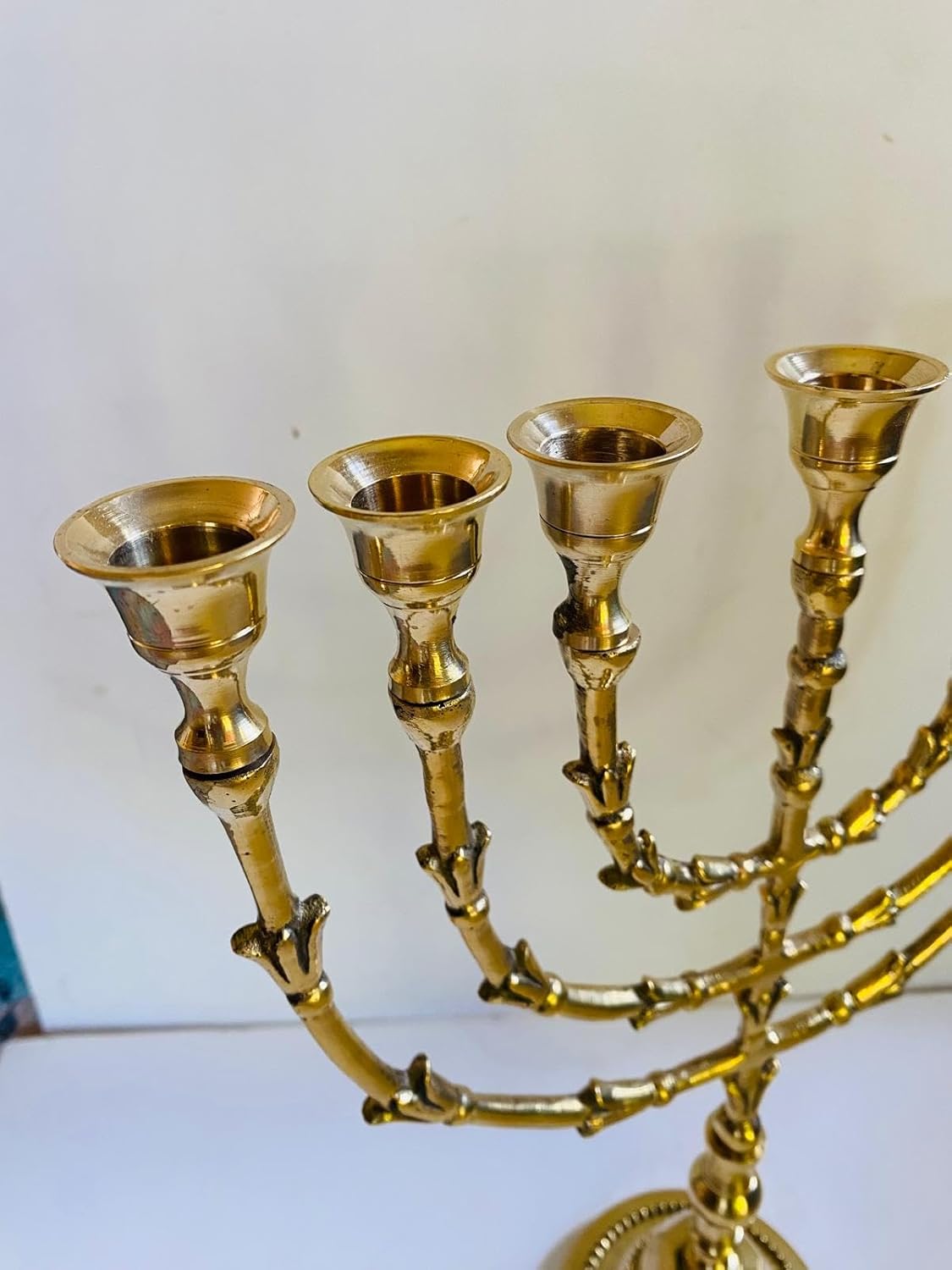 Solid Brass Menorah14, 7548,Ancient Design, Candles Holder from Israel,