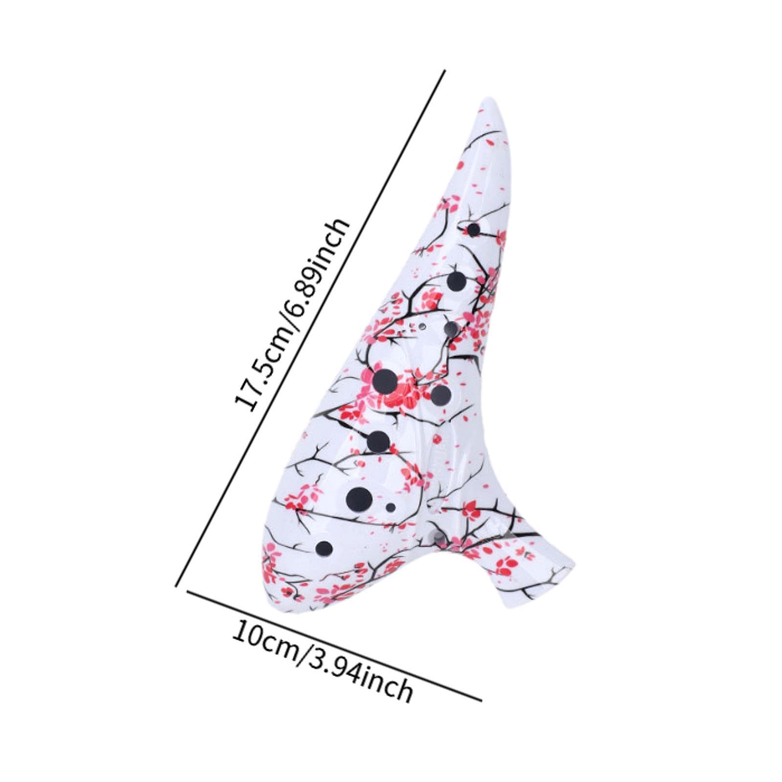 DuskHaven Ocarina Alto En Do, 12 Trous, Instrument de Musique En Résine, Artisanat Robuste et Portable, Accessoire Léger, Convient Aux Débutants et Aux Adultes, Rouge