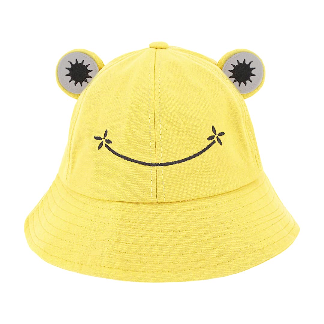 Haoohu Adults Frog Cotton Bucket Cap - Fisherman Beach Festival Sun Hat for Dress up Party