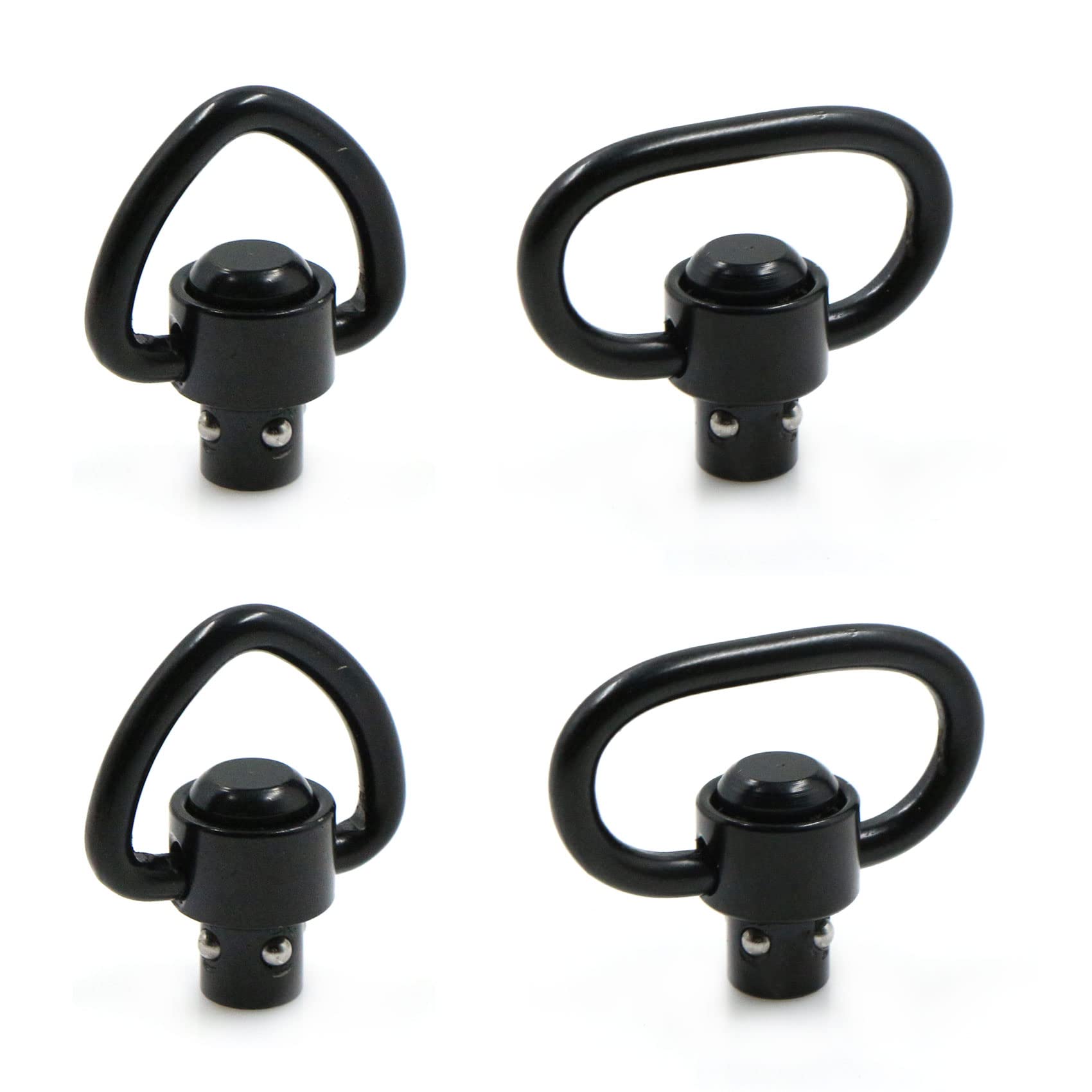 Qd Push Button Sling Swivel Girevoli Mount Girelle Clip Loop Strap Sgancio Rapido 1.25 Pollici Tattica Heavy Duty Fibbia Per Cinghie Tattiche Fionda Cintura For Rifle Pacchetto(4 Pezzi)
