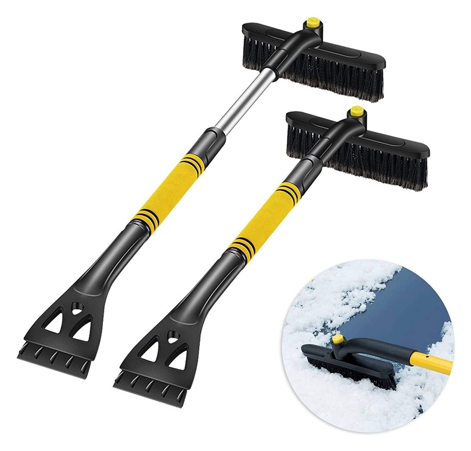 Spazzola da Neve Spazzola da Neve Estensibile da 31 Pollici con Lama per Spazzola da Neve e Raschietto per Ghiaccio Schiuma ergonomica per Schiuma di Ghiaccio Neve ghiacciata Boom per la rimozione d