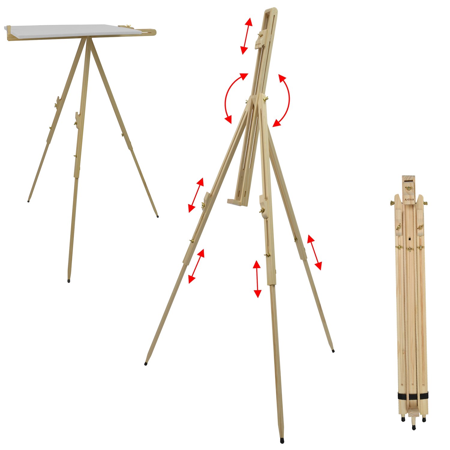 Set Pittura Con Cavalletto Madrid - Color Acrilici, Tele, Pennelli E Spatole - Legno Di Pino - Foto 8