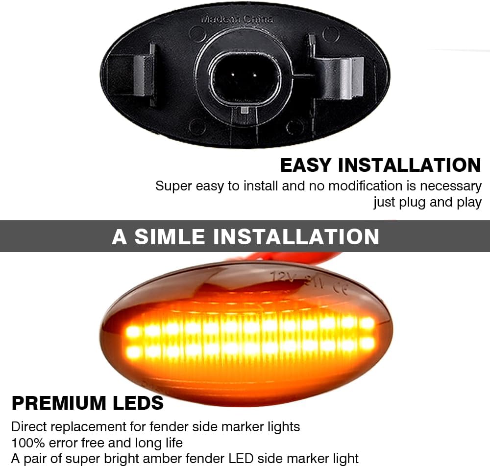 Dynamic Side Marker Turn Light Compatible with Su-zuki Grand Vitara Grand Vitara Grand Vitara