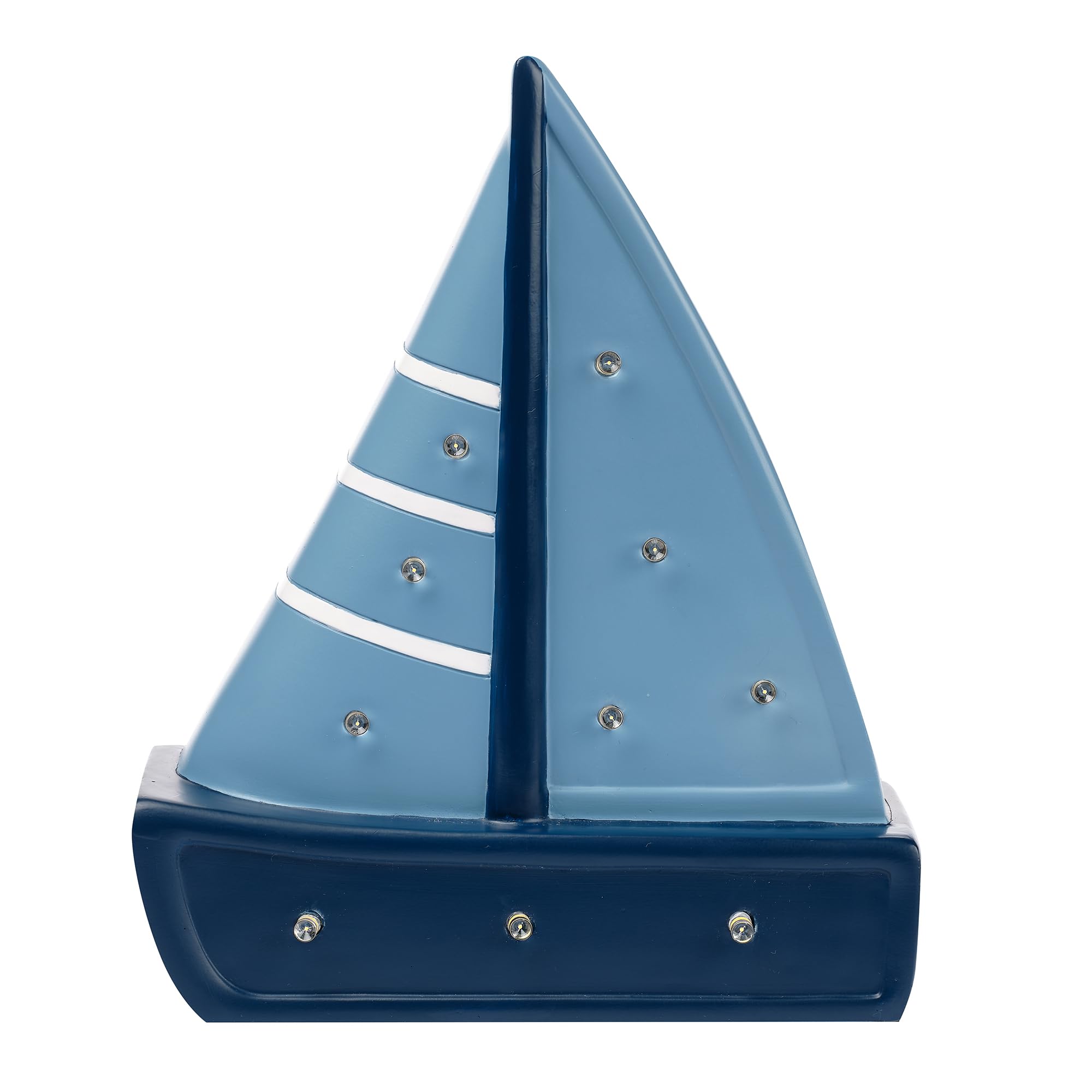 Lambs & Ivy Little Skipper Hand Painted Nautical Sailboat Table Top Lamp/Light