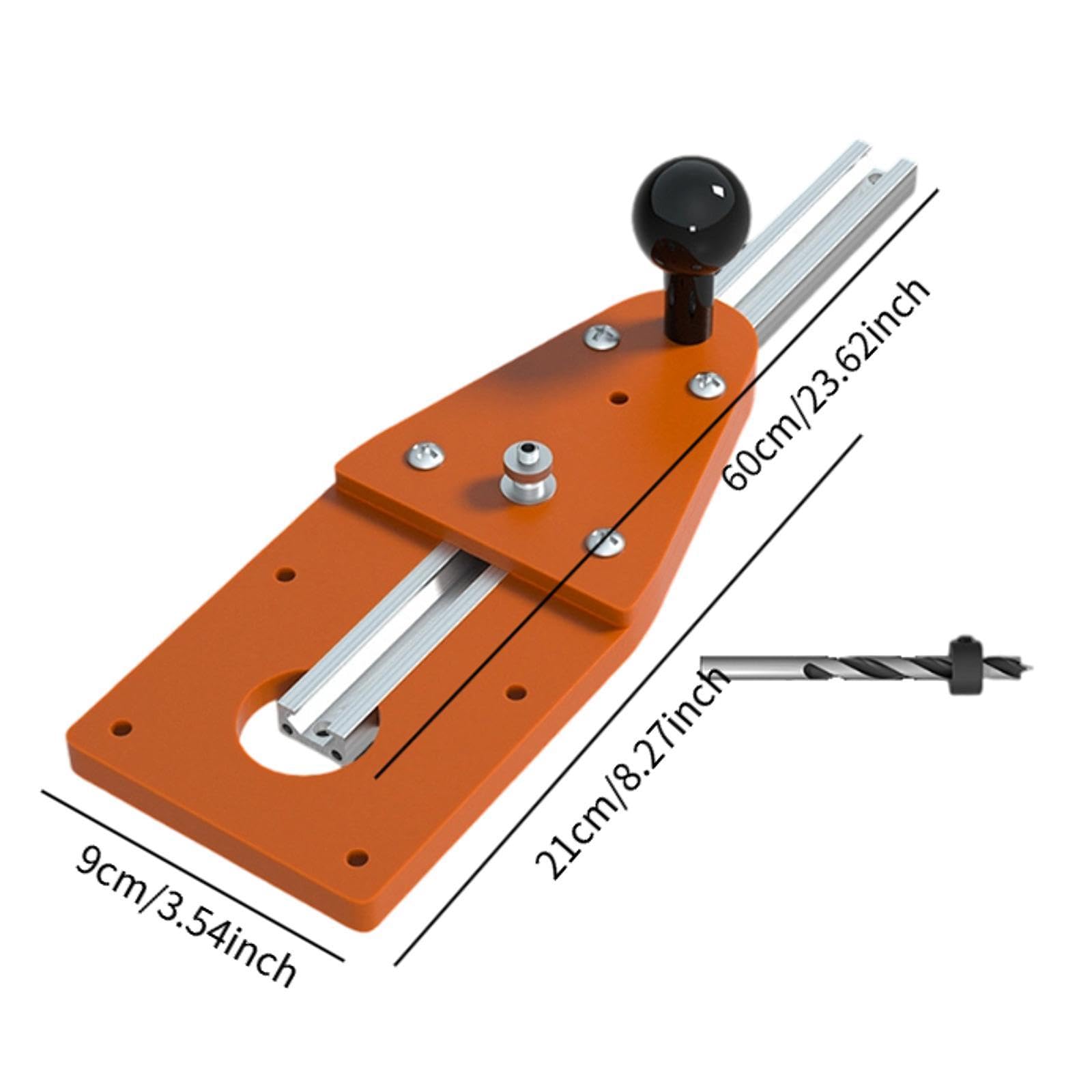 3 Pezzi Dima per Fresatura Circolare Guida per Tagli Rotondi Piastra per Rifilatore E Set per Fresatura in Alluminio E Bachelite Adatto per Falegnami, Binario Lungo 60 Cm