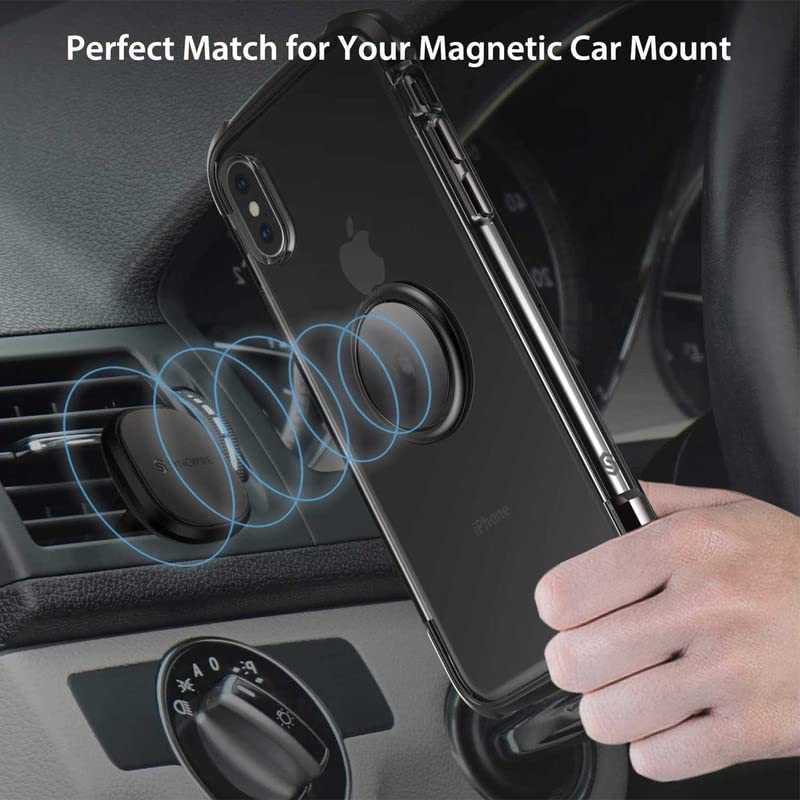 Custodia Cubot KingKong 8 Con Supporto Anello 360° E 2 Pellicole In Vetro Temperato – Cover TPU Antiurto Nera