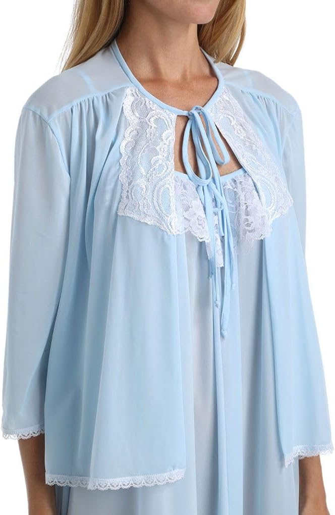 Women's AR152 Tricot Bed Jacket With Lace