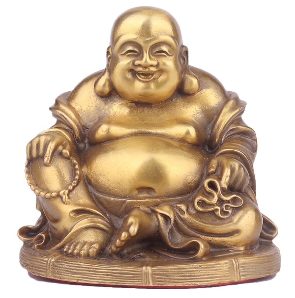 GAOJUNAN Buddha Statue,Zen Altars, 3.9 Inch Small Meditating Buddha Statue Decorative Sculpture Copper For Home Decor Desk Shelf Decoration