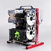 PC Open Frame Test Bench, ATXM-ATXITX Motherboard Vertical Overclock DIY Open Chassis PC Case, 20x20 Aluminum ProfileAcrylic, Easy to Assemble KitRed