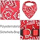 Hunde Bandana Kopftücher Haustier Halstuch Einstellbare für Welpen Kleine Hund Katze (M, Rot)
