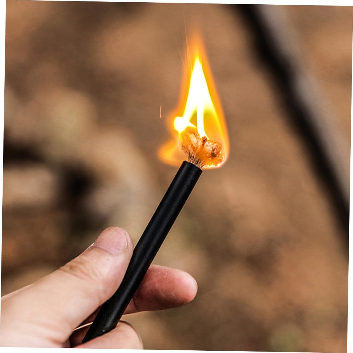 SOLUSTRE 2pcs Fire Starter Rope with Beeswax Core, Camping Hiking Fire Lighter Wick for Survival and Emergency Outdoor Use