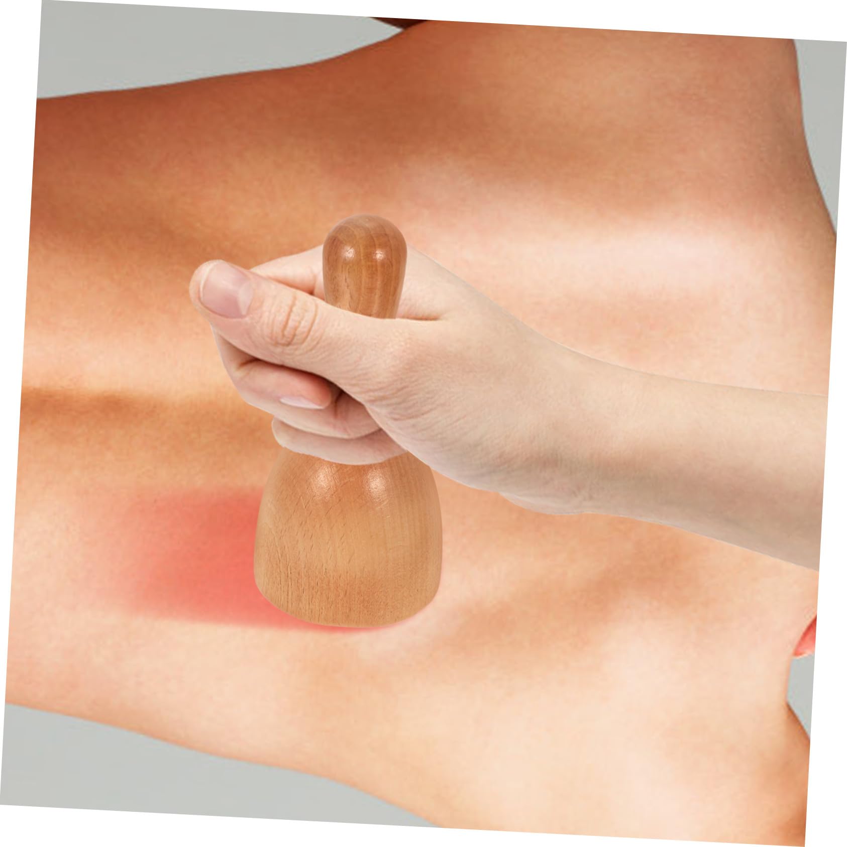 Veemoon Herramienta de Masaje Raspador de Madera en Forma de Copa 14x6 Cm Juego de Ventosas de Vacío Portátil para Terapia Ventosas en Casa, Gimnasio y Oficina, Dispositivo de Guasha