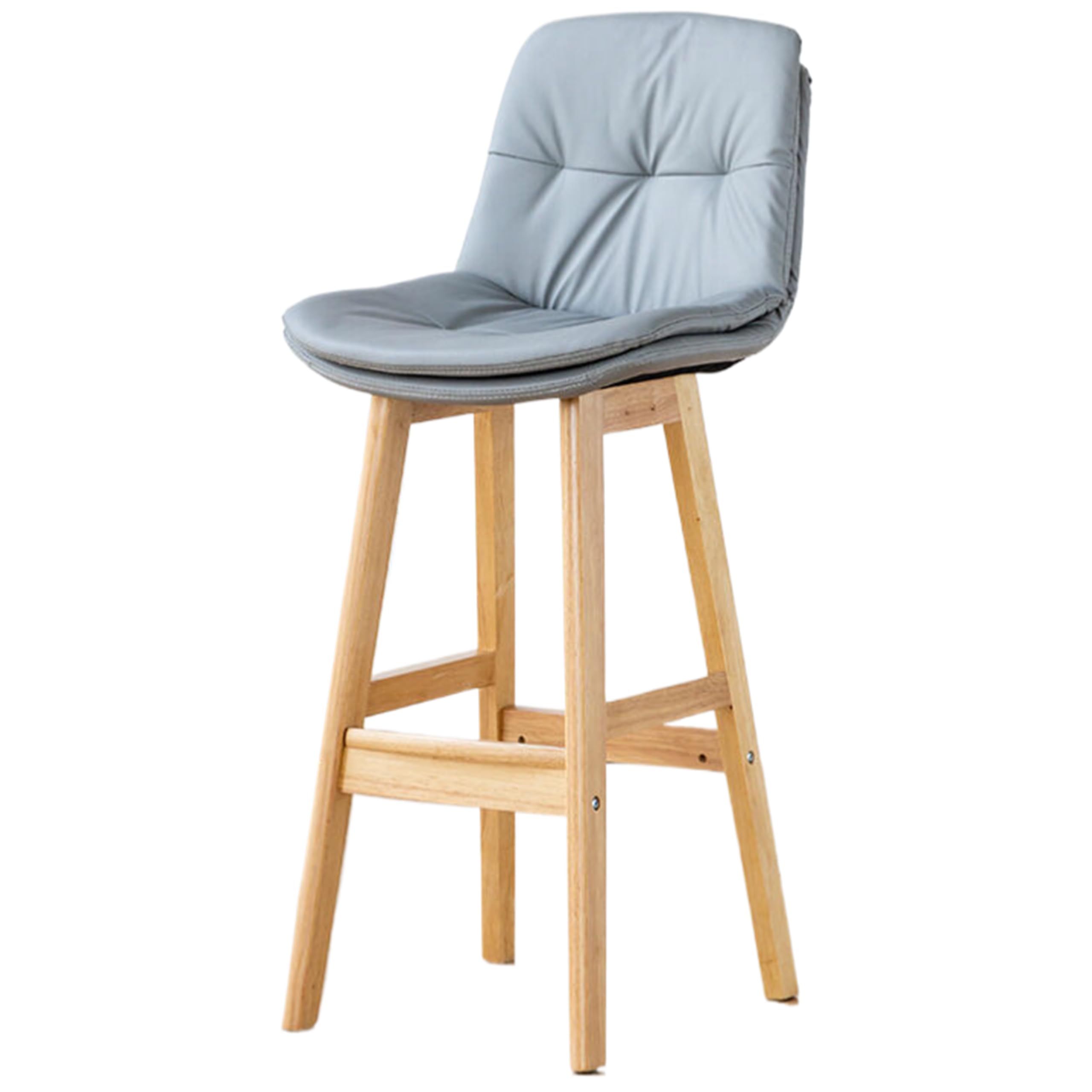 Taburete de bar de madera con respaldo, taburete alto moderno para uso doméstico, diseño simple y elegante, perfecto para cocina o comedor, solución de asiento cómoda