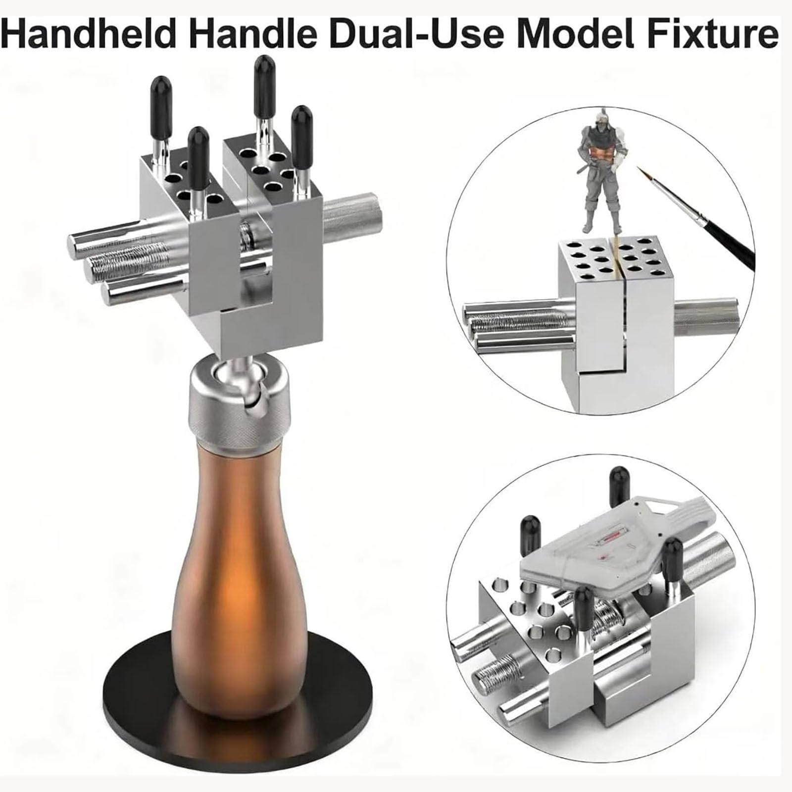 Tornillo de mano para sujeción, abrazadera de banco pequeña ajustable en ángulo para proyectos de pintura y manualidades precisos, ideal para manualidades y construcción de modelos