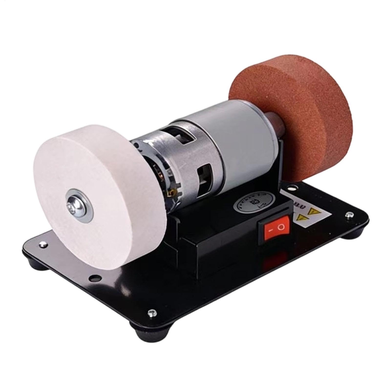 Amoladora de mesa - Mini 100W silenciosa disco 7 cm,Pequeña herramienta afiladora y amoladora - Para Metal Madera DIY Artesanía y Joyería Pulido y Esmerilado Taller Doméstico
