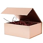 Rsgift Rose Gold Magnetic Empty Gift Box,7.8x7x3.1 Inches Gift Boxes with Lids,Groomsmen Bridesmaids Gifts,Engagements,Bridal Showers,Valentine\'s Day,Thanksgiving Day,Christmas Gift Boxes