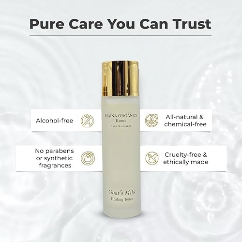 Miniatura 4 de Biaina Organics - Set de cuidado de la piel de leche de cabra  Dúo de leche hidratante equilibrante y tóner curativo  Hidratante facial natural y