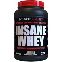 Insane Labz Insane Whey,100% Muscle Building Whey Protein, BCAA Amino Profile, Mass Gainer, Meal Replacement Vanilla, 30 Servings