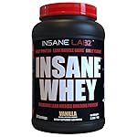 Insane Labz Insane Whey,100% Muscle Building Whey Protein, BCAA Amino Profile, Mass Gainer, Meal Replacement (Vanilla, 30 Servings)