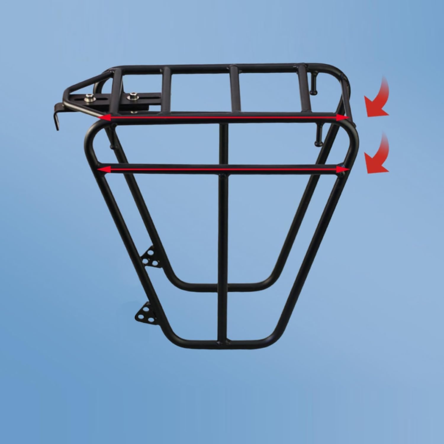 Porte-bagages avant pour vélo - En acier - Capacité de charge de 25 kg