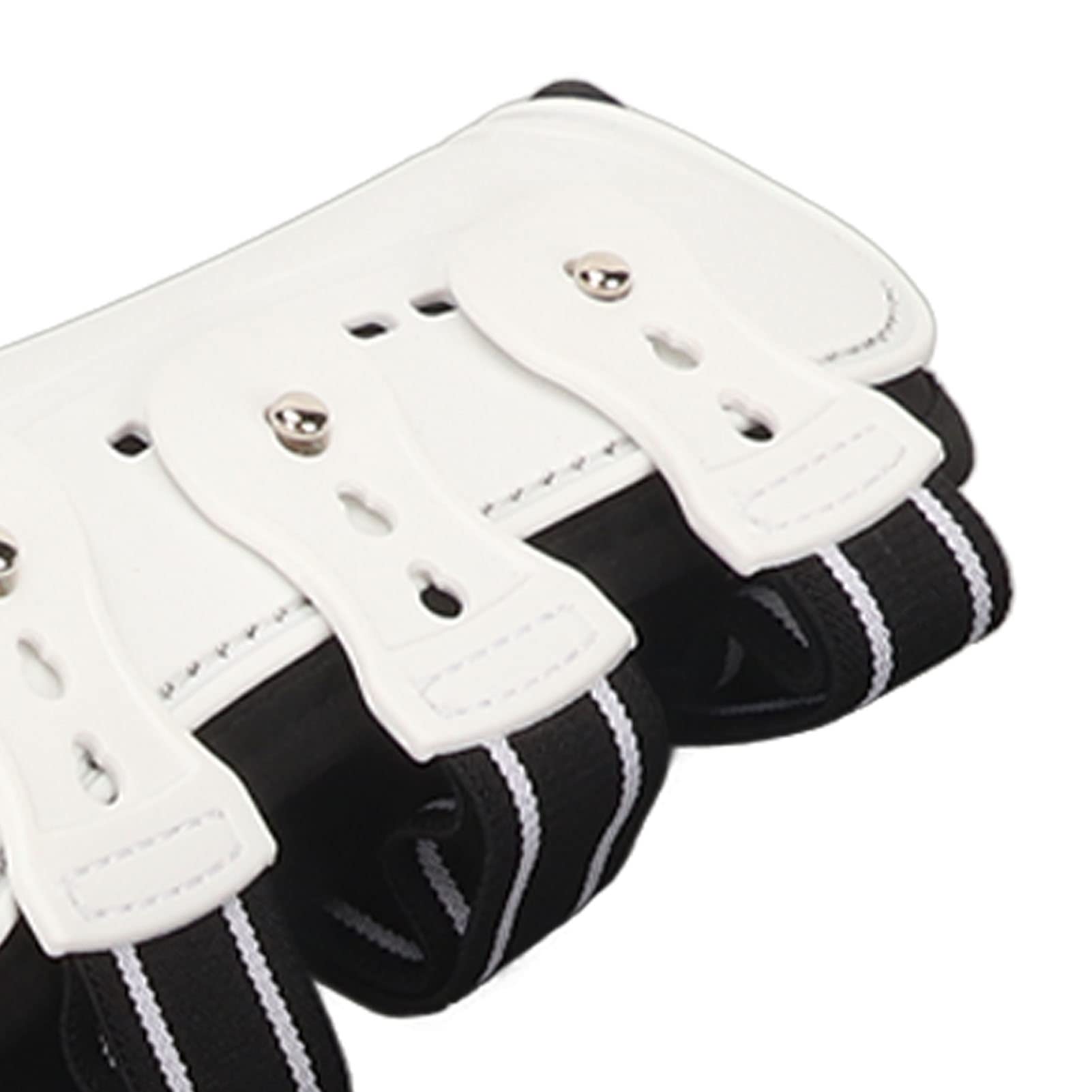 TOPINCN Polainas Delanteras para Caballos, Hebilla de Sujeción Estable con Absorción de Sudor Frontal Abierta Blanca Botas de Tendón de Caballo Ajustables para Saltar (L)