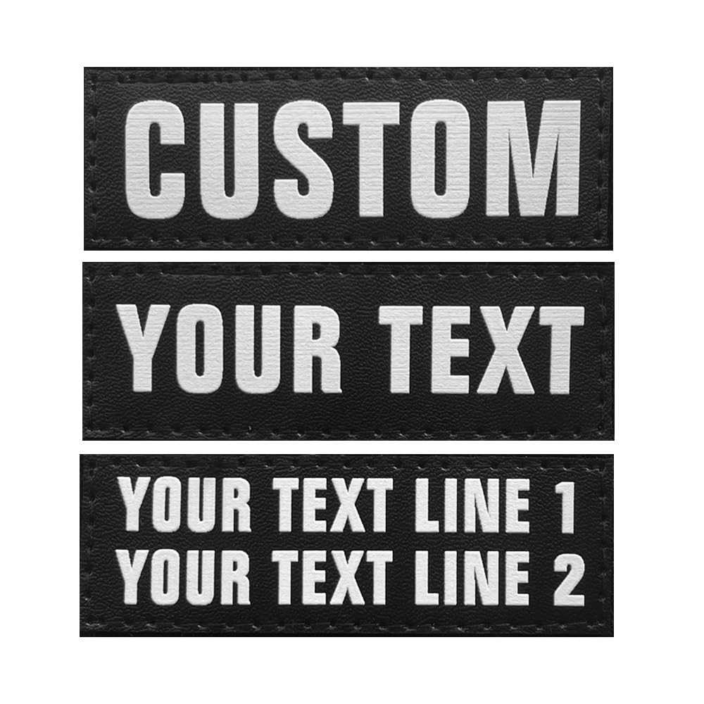 Custom Patches for Dog Harness 2 Pcs Personalized Tactical Name Patches for Backpack, Vest, Jackets, Work Shirts, Sheriff, Security, Military, Duty Bag, Hook Fastener or Iron On