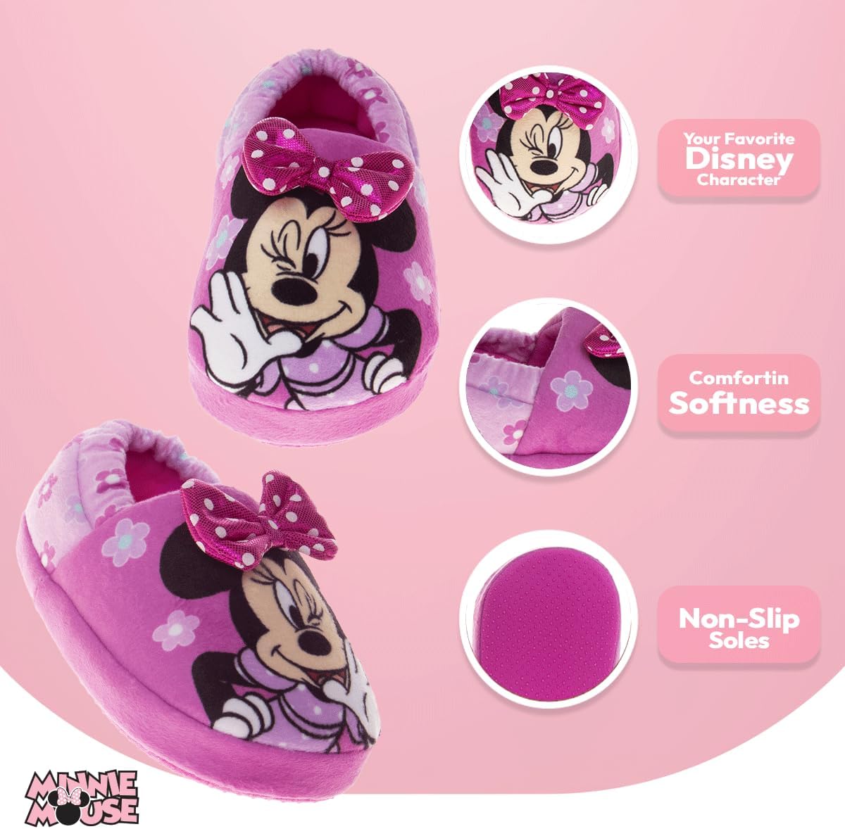 Girl's Slippers Indoor House Shoes Warm Plush Slip Ons (Toddler-Little Kid) - Image 4