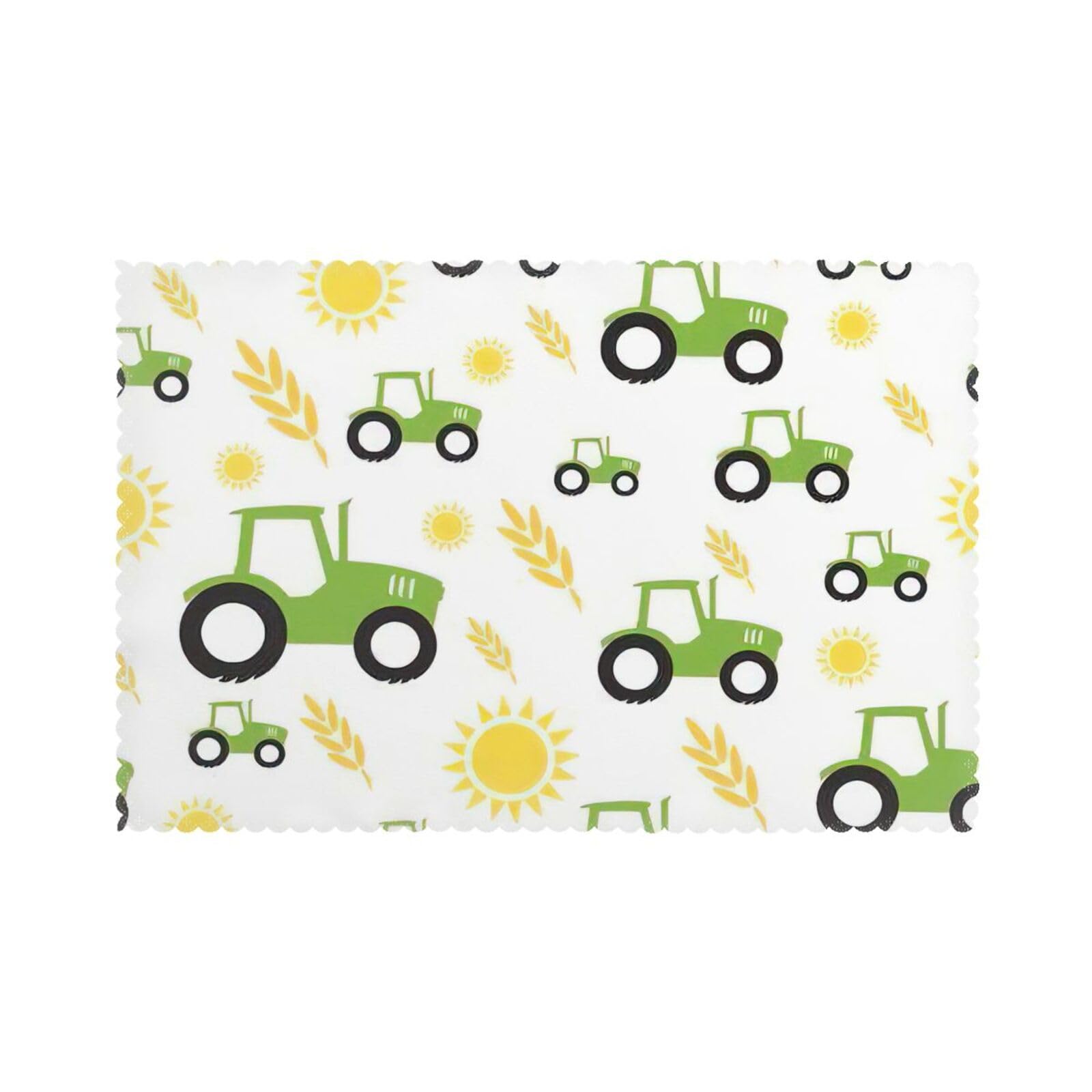 tractor farming Print Placemats for Dining Table Set of 6 12x18 Inch Table Mats for Party Kitchen Dining.