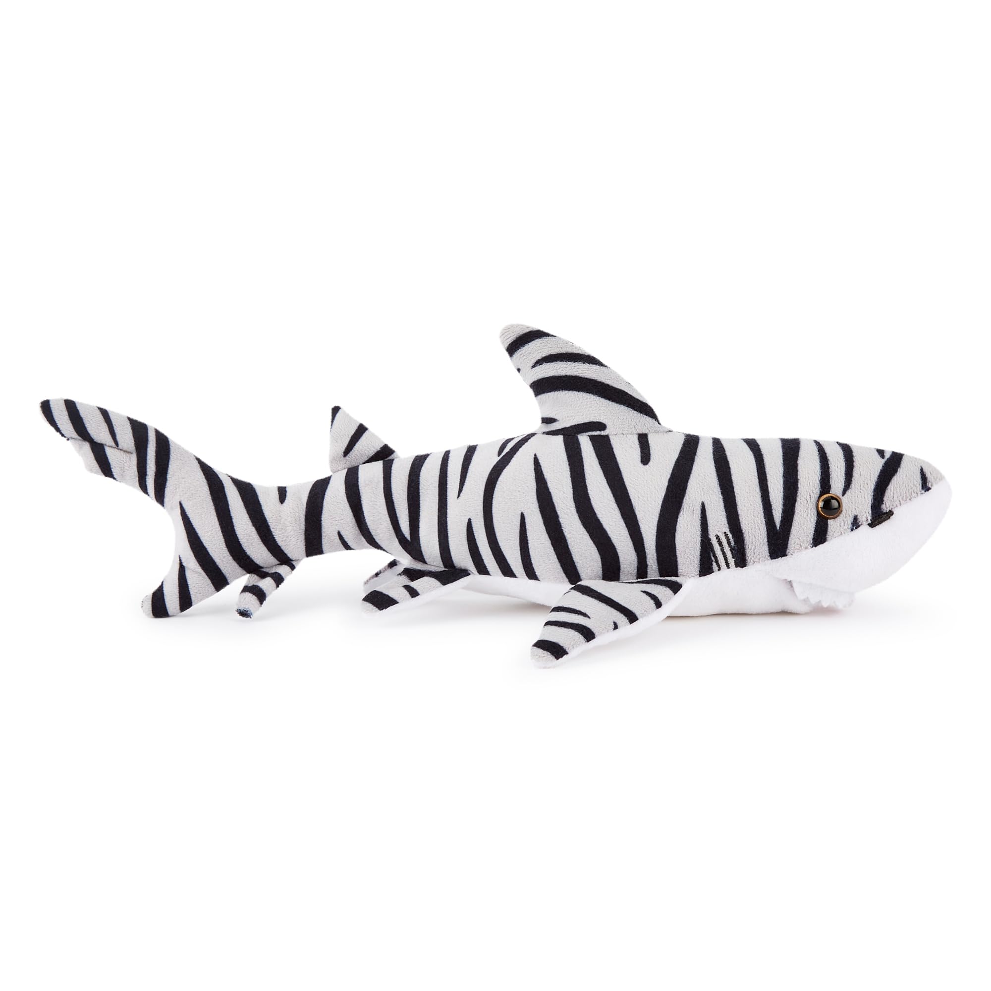 Zappi Co Ultra Soft Tiger Shark Plush Toy (33cm Length) - 100% Recycled, Eco-Friendly, Newborn Gift, Realistic Lifelike - Image 2