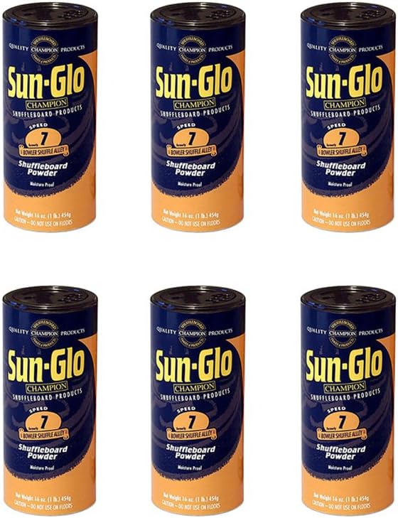 6 Pack - Sun-Glo #7 Speed Shuffleboard Powder Wax