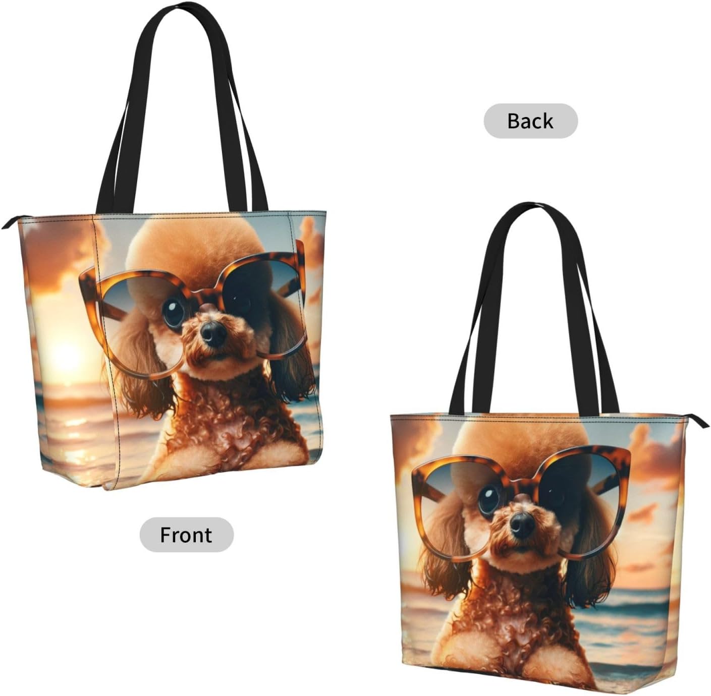 Women Sunglasses-Toy-Poodle Yoga Mat Bag Gym Tote image 2