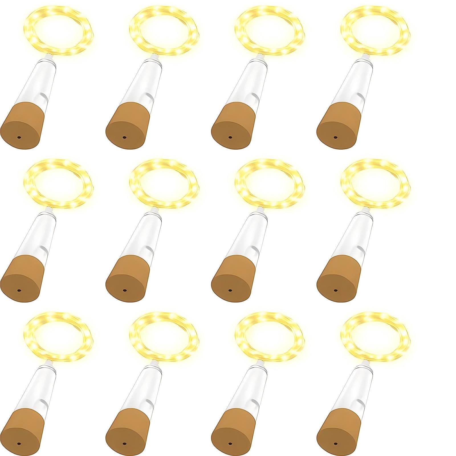 OUSMIN String Lights, USB Rechargeable Wine Bottle Lights with Cork, 2024 Version USB Fairy Light for Party Christmas
