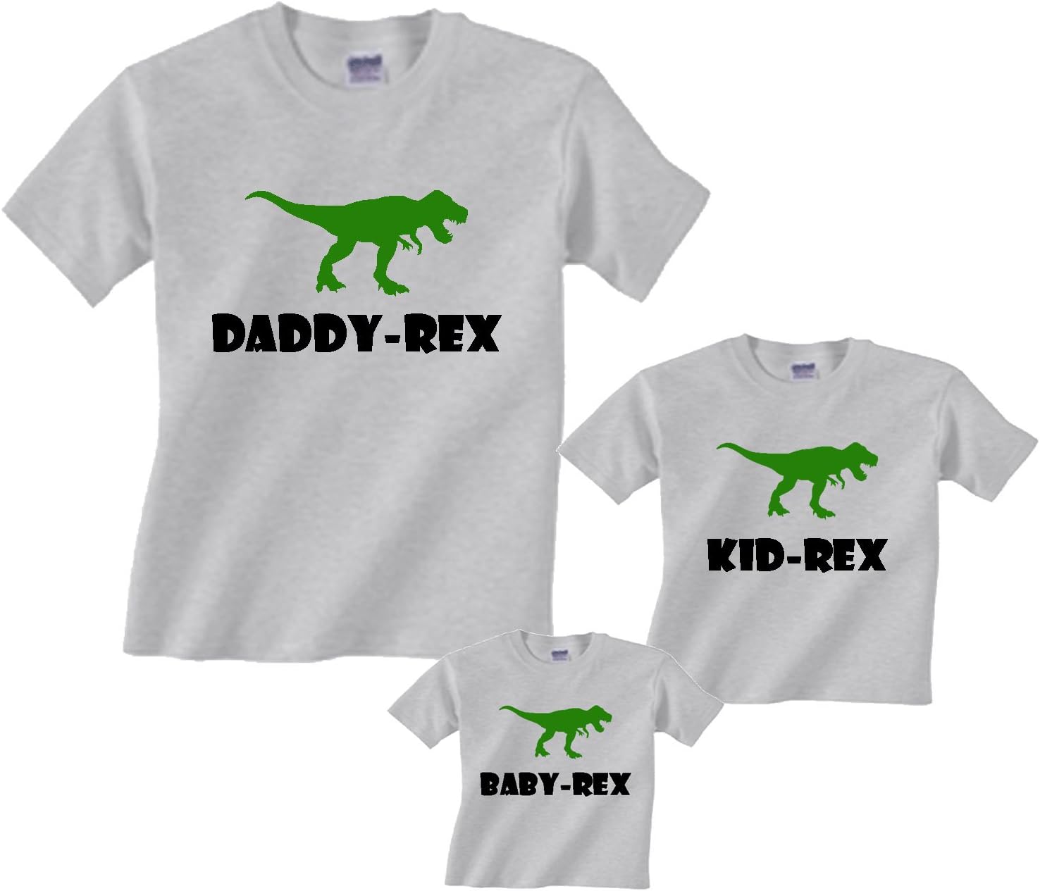Footsteps Clothing Dad-Rex, Kid-Rex, Baby-Rex Matching Dinosaur T-Shirts Father Son
