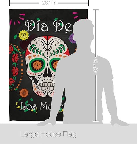 Miniatura 4 de Dia De Los Muertos Decoraciones para el Hogar Día de Muertos Bandera Regalo Banderas Mexicana Banner Otoño Puerta Frontal Tapiz de Otoño Tapiz de