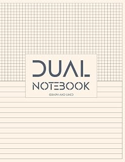 Dual Notebook: Graph and Lined Paper School Practice