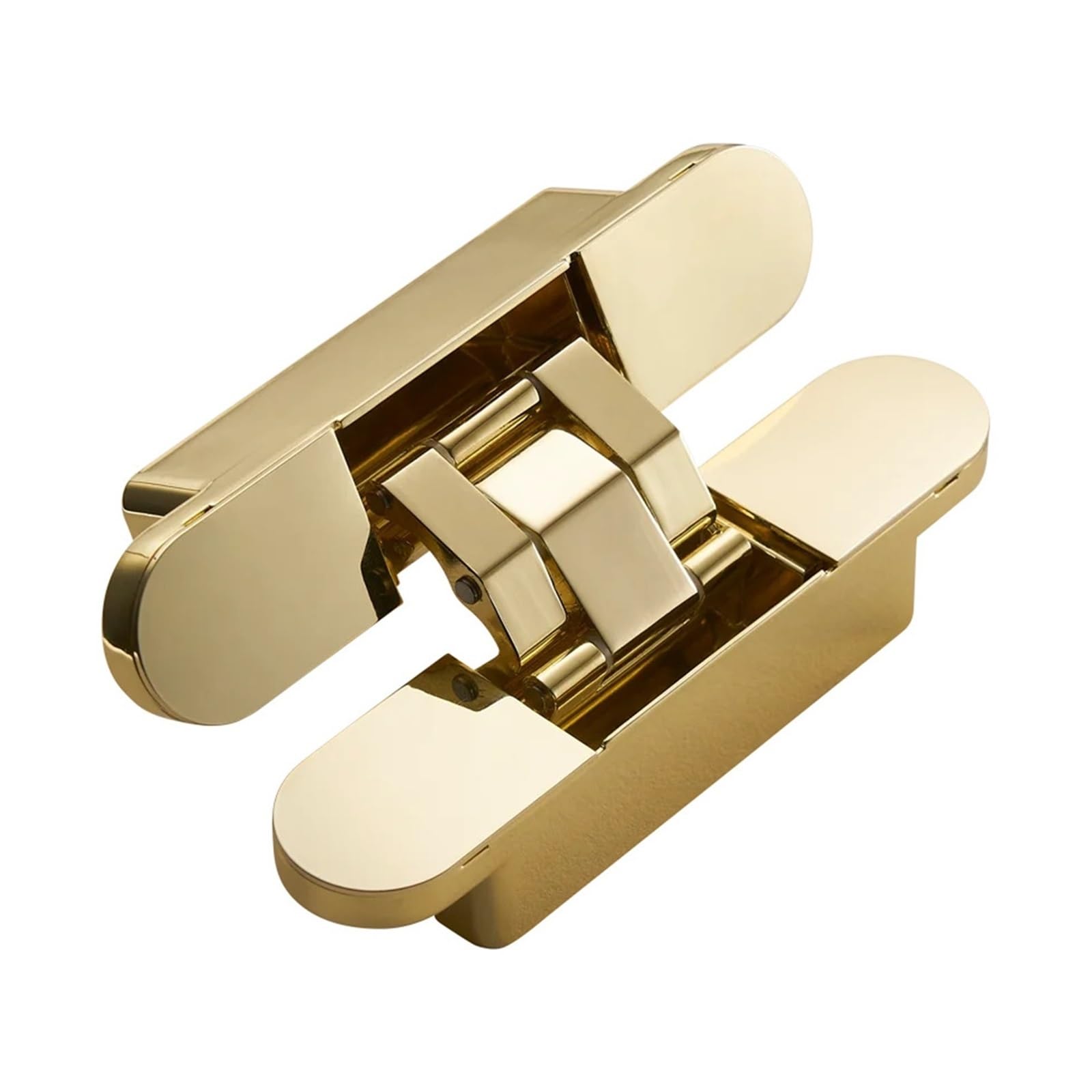 Rugaikerba Gold Invisible Butt Hinge, Zinc Alloy Adjustable Bearing Hinges