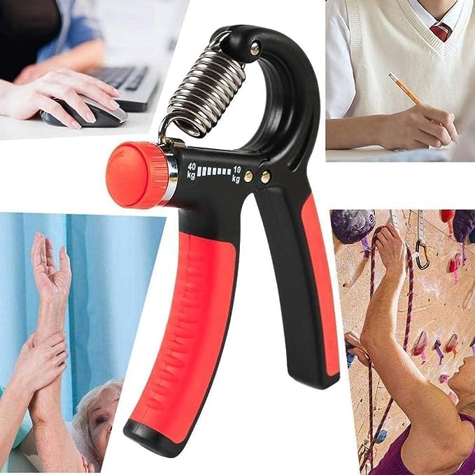 Image of Fitfix Adjustable Hand Grip Strengthener, Hand Gripper for Men & Women for Gym Workout Hand Exercise Equipment to Use in Home for Forearm Exercise, Finger Exercise Power Gripper (10-40 Kg) Black