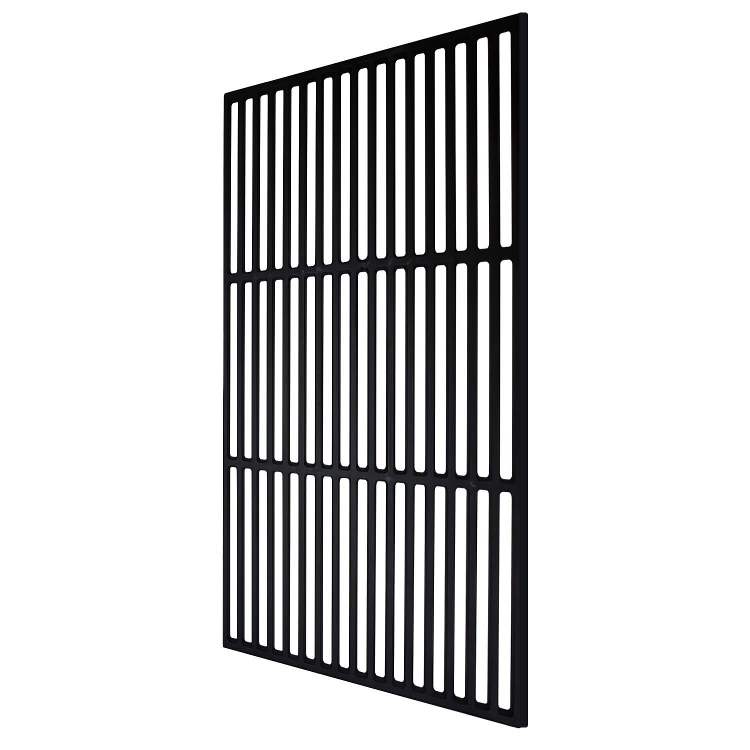 Herrselsam Grille de barbecue en fonte émaillée - 42 x 28 cm - Grille rectangulaire en fonte émaillée - Accessoire pour barbecue, barbecue à gaz, barbecue au charbon de bois et bien d'autres - Pour