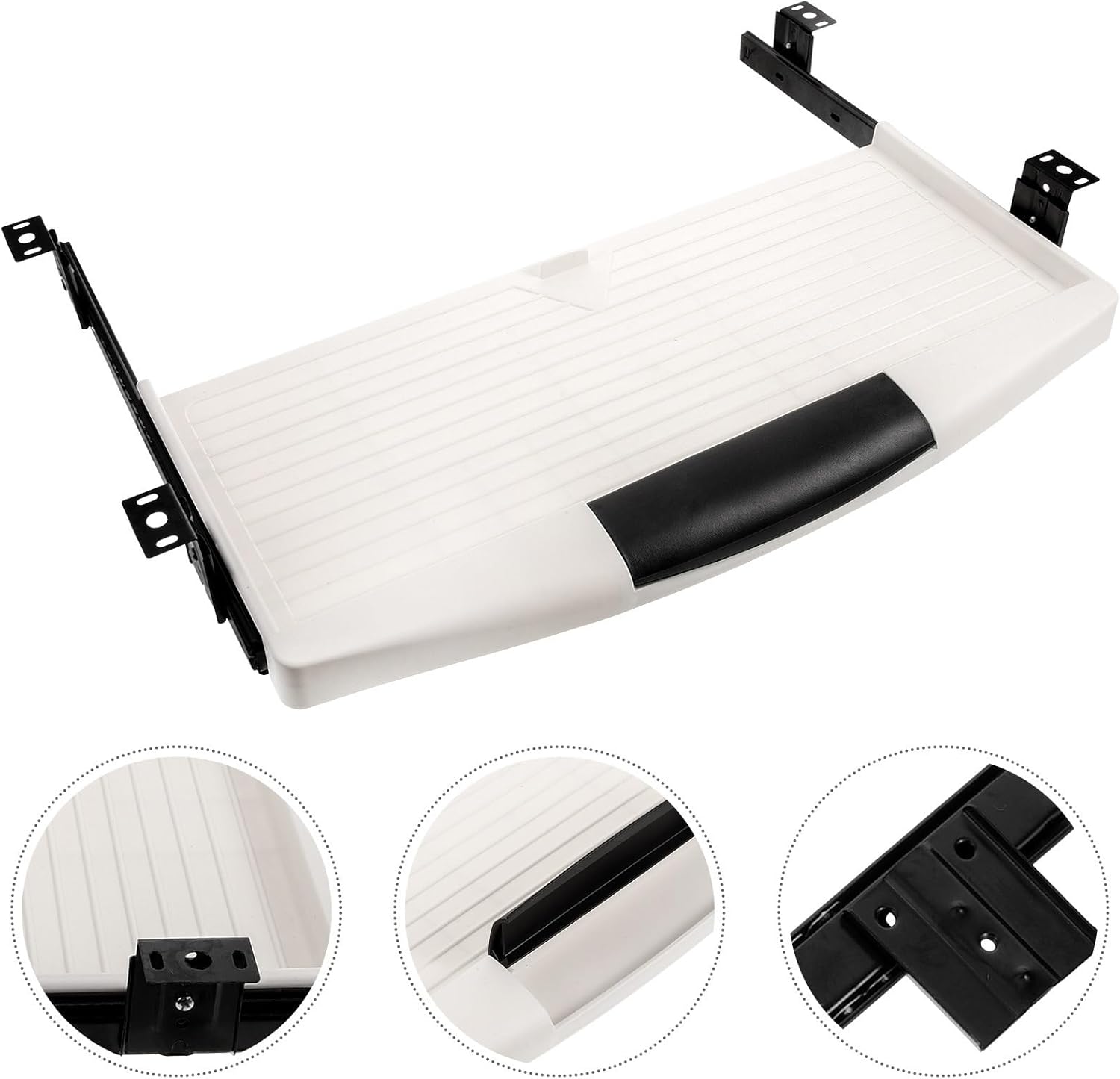 Hardware Full Extension Side Mount Drawer Slides Keyboard Stand with Mouse Tray for Computer Desk Pull Out The Drawer Under The