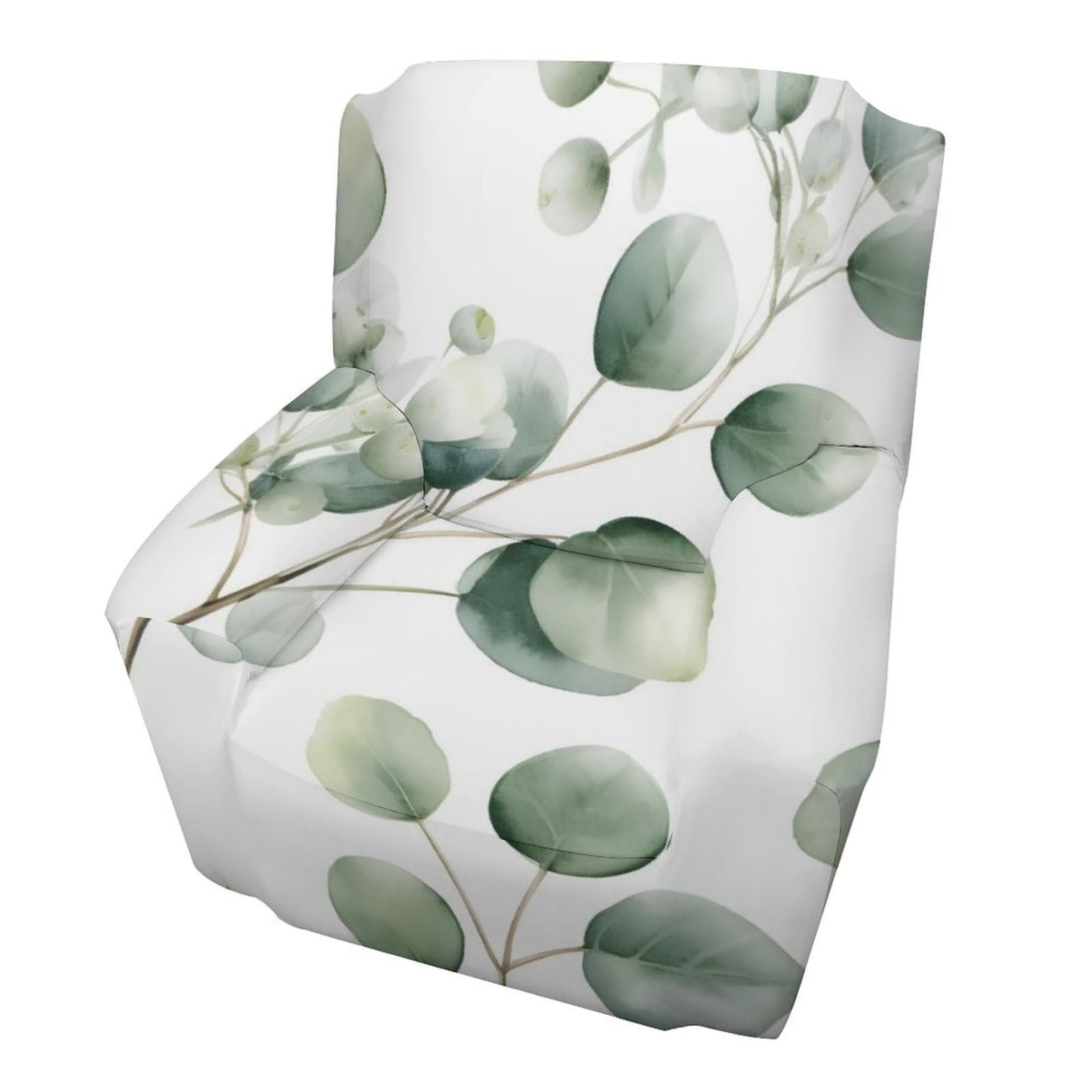 Housse de fauteuil 1 place en tissu élastique motif aquarelle art