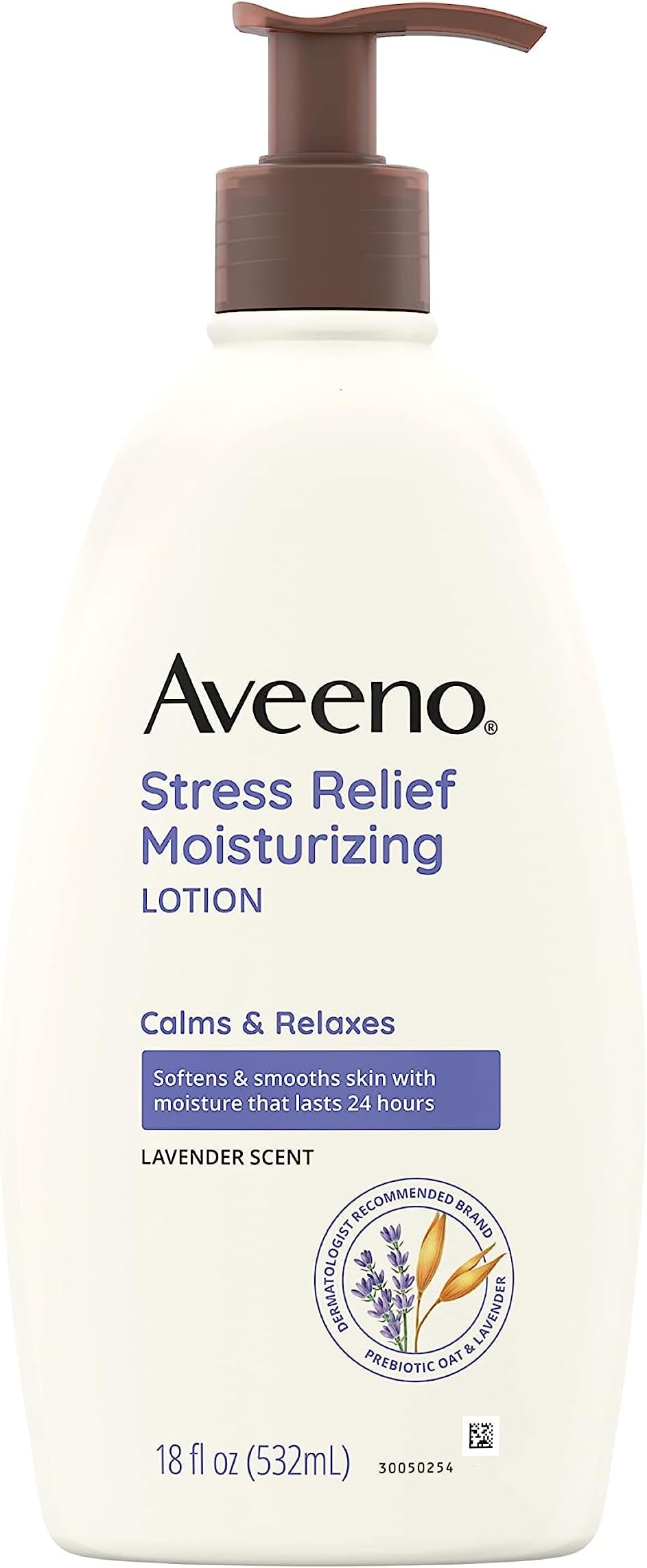 Aveeno Stress Relief Moisturizing Body Lotion with Lavender, Natural Oatmeal and Chamomile & Ylang-Ylang Essential Oils to Calm & Relax, 18 fl. Oz (Pack of 3)