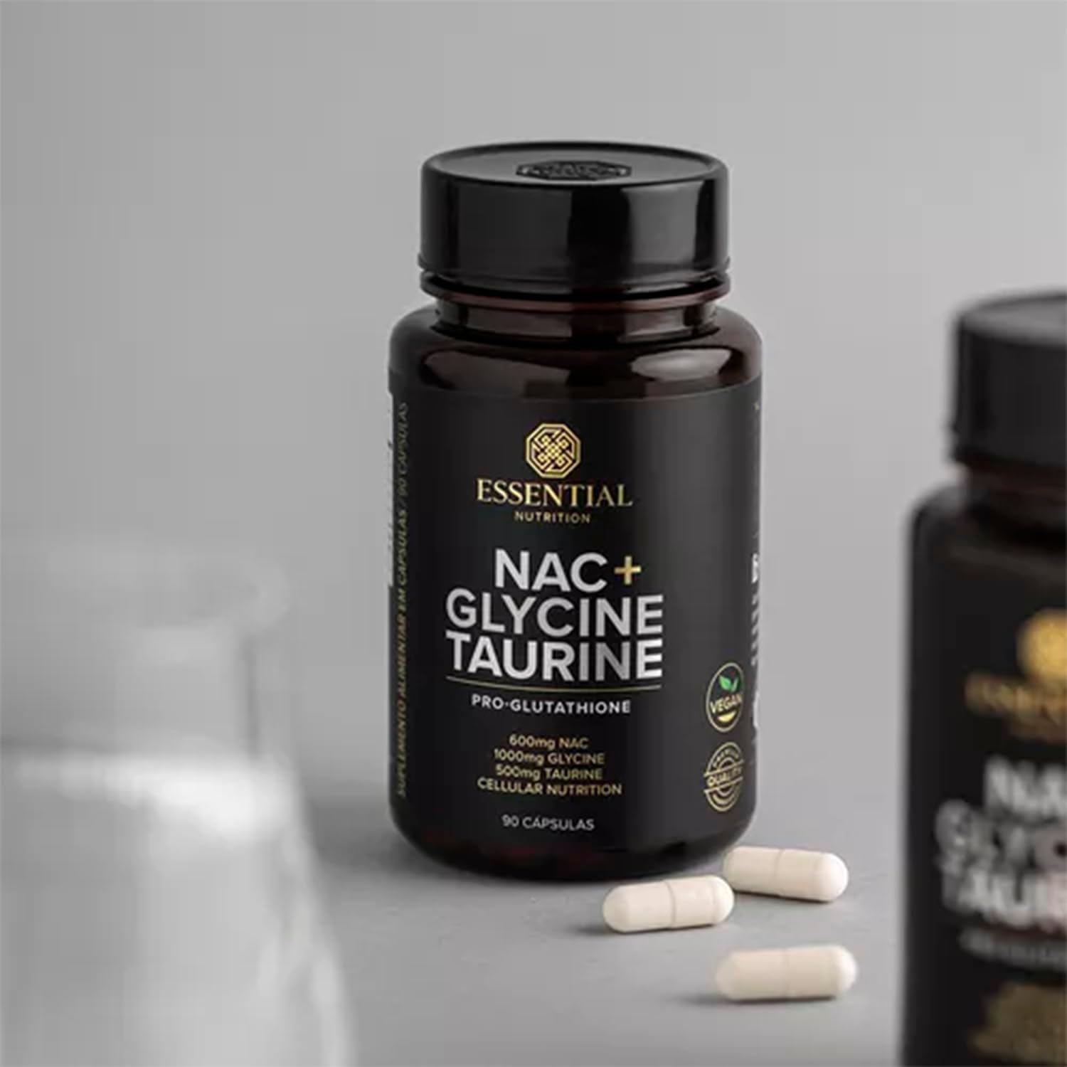 NAC + Glycine + Taurine - 90 Cápsulas - Essential Nutrition