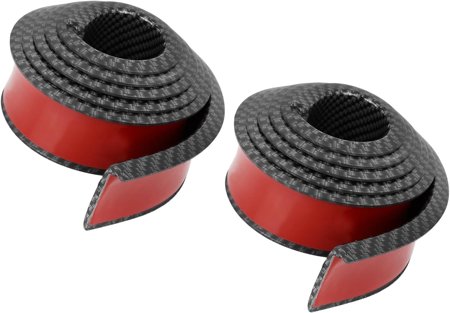 Motoforti 2pcs 4.5cm x 1.5m Car Wheel Mudguard Strip Extension Wheel Eyebrow Trim Protector Decoration Carbon Fiber Pattern Long-Lasting