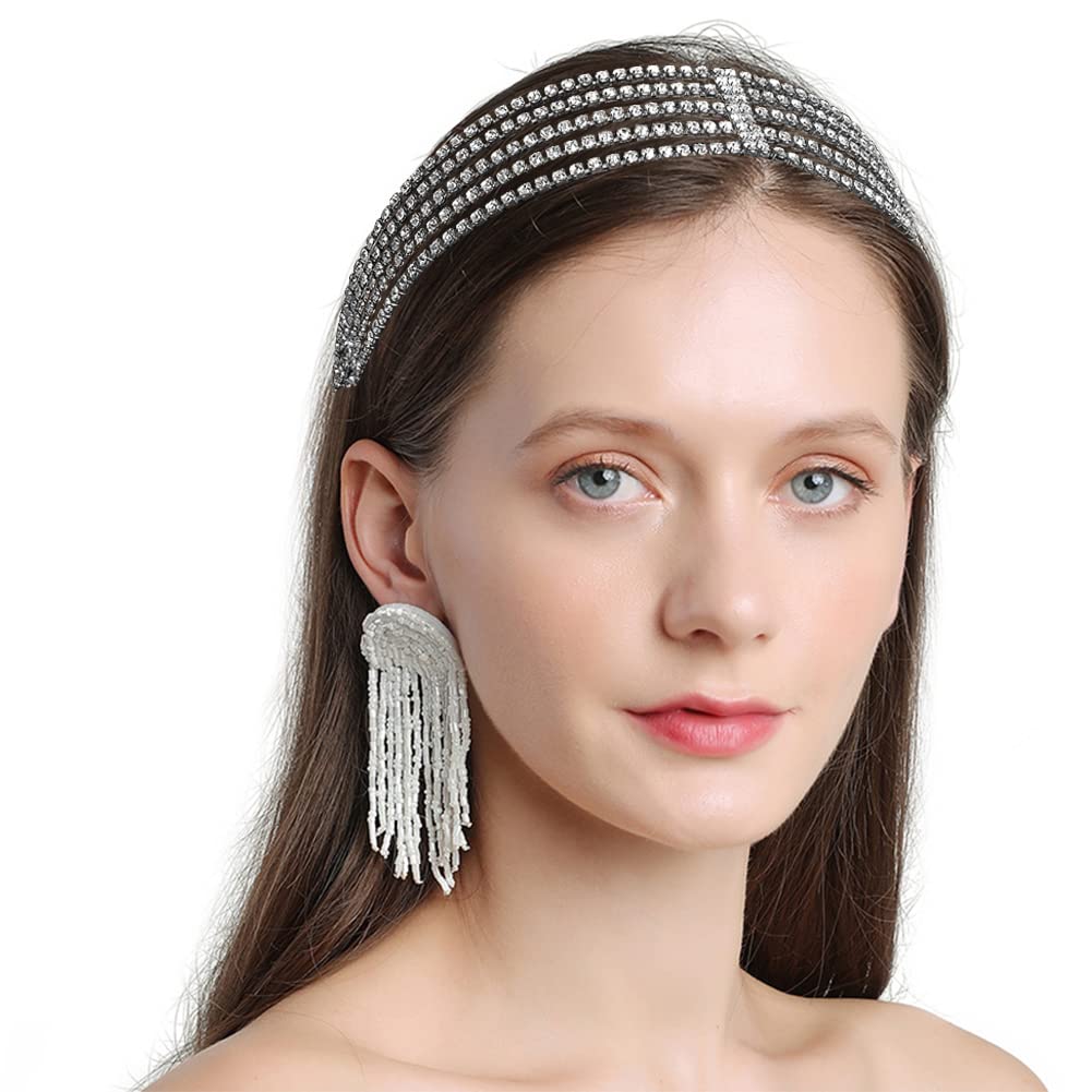 Amazon.com : Crystal Elastic Forehead Head Hair Jewelry  display picture 1