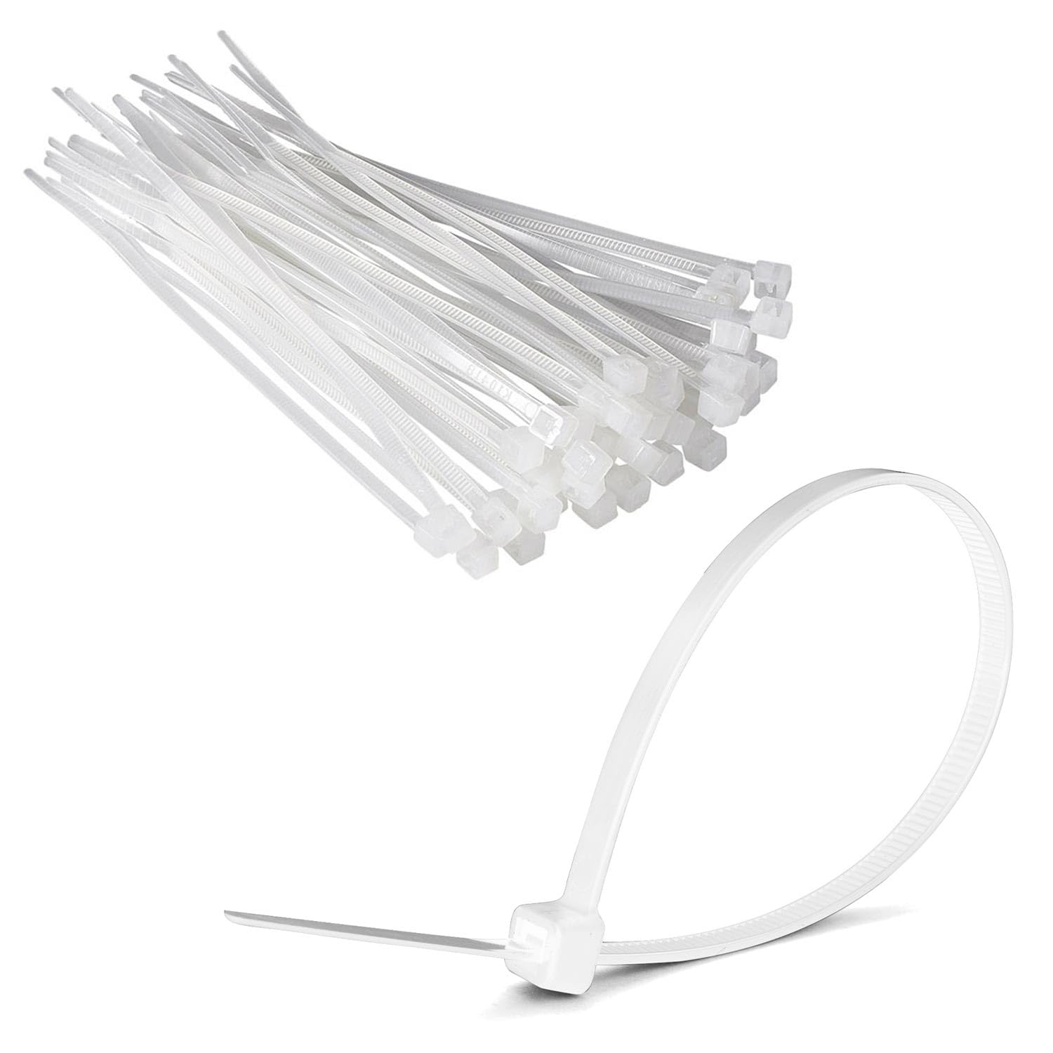 usin Elektrik Kablosu Kablo Bağı Klips Plastik Kelepçe Cırt Cırt Kelepçe 10 Cm-2,5 Mm (100, Beyaz)
