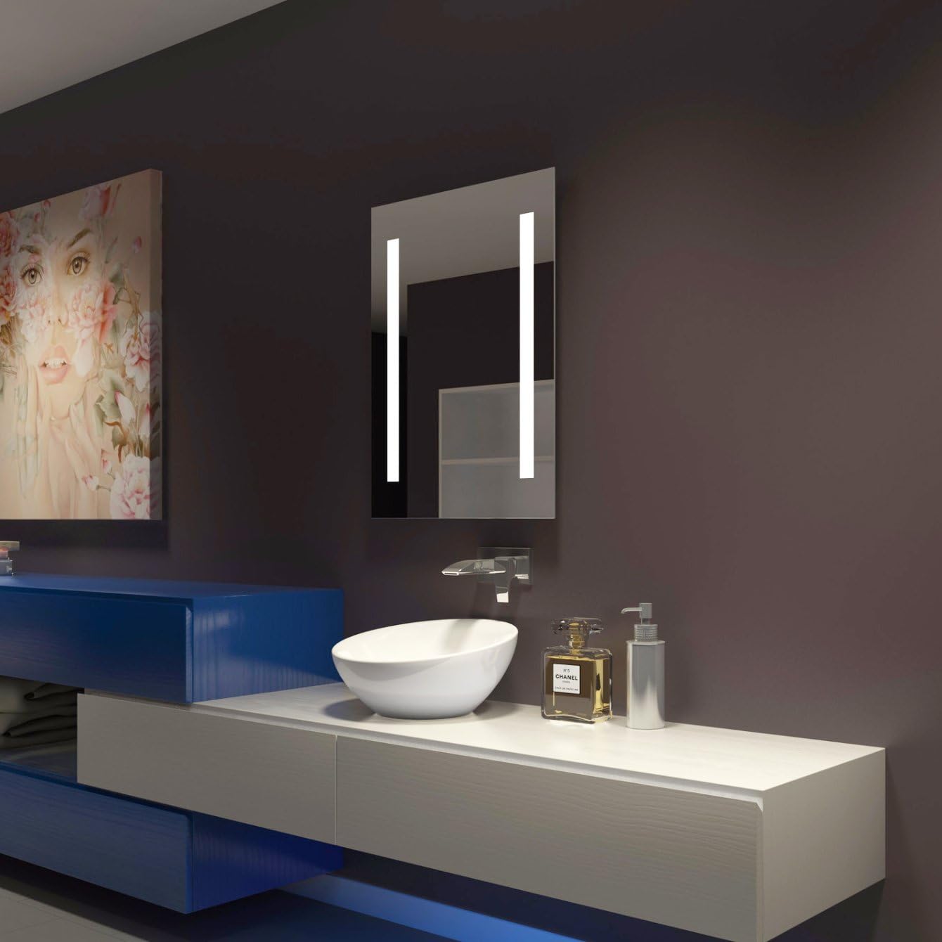 Civis USA Alexander LED Backlit/Lighted Bathroom Mirror, 30" L x 42" H