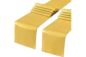 Gold Fabric Table Runner 12 x 96 inch for Party Decoration